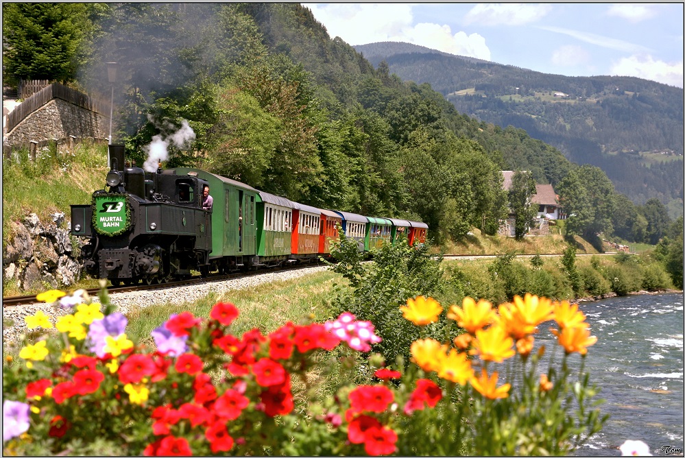 Dampflok auf der Murtalbahn