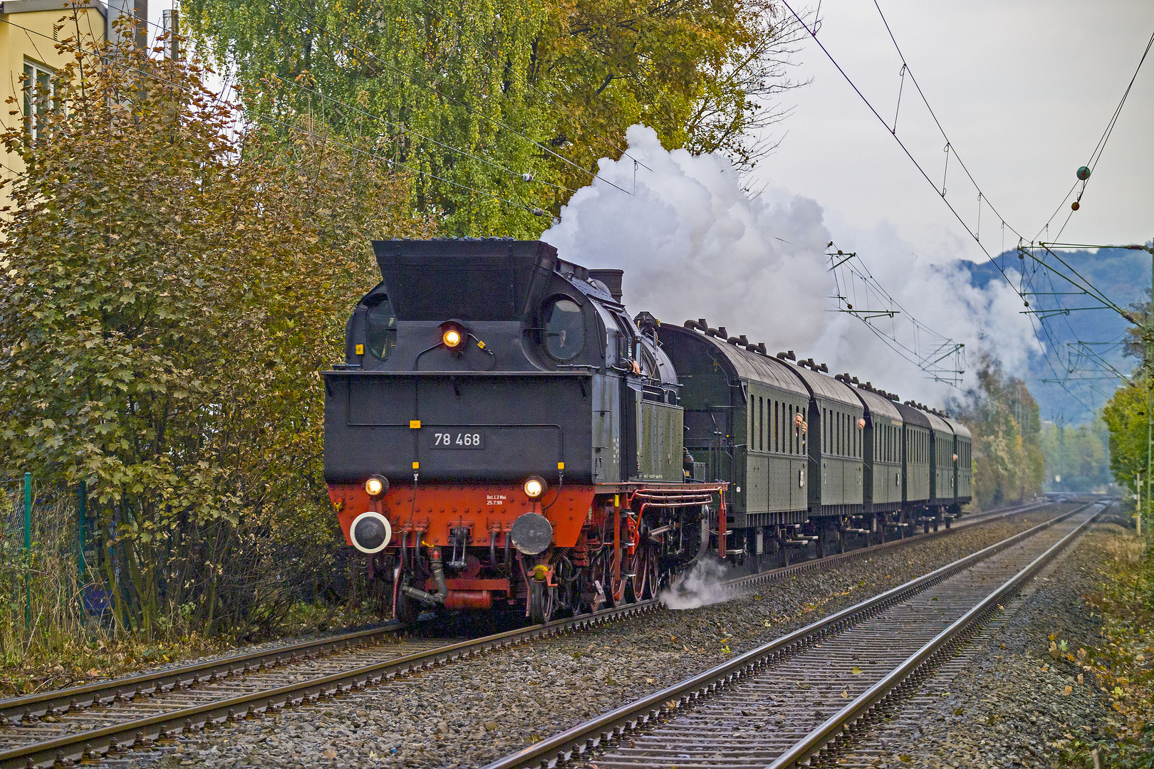 Dampflok BR 78 468 auf der Fahrt von Werden nach Kettwig am 25.10.2003 Foto & Bild historische