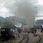 Dampflok-Hochbetrieb im Bahnhof Bauma