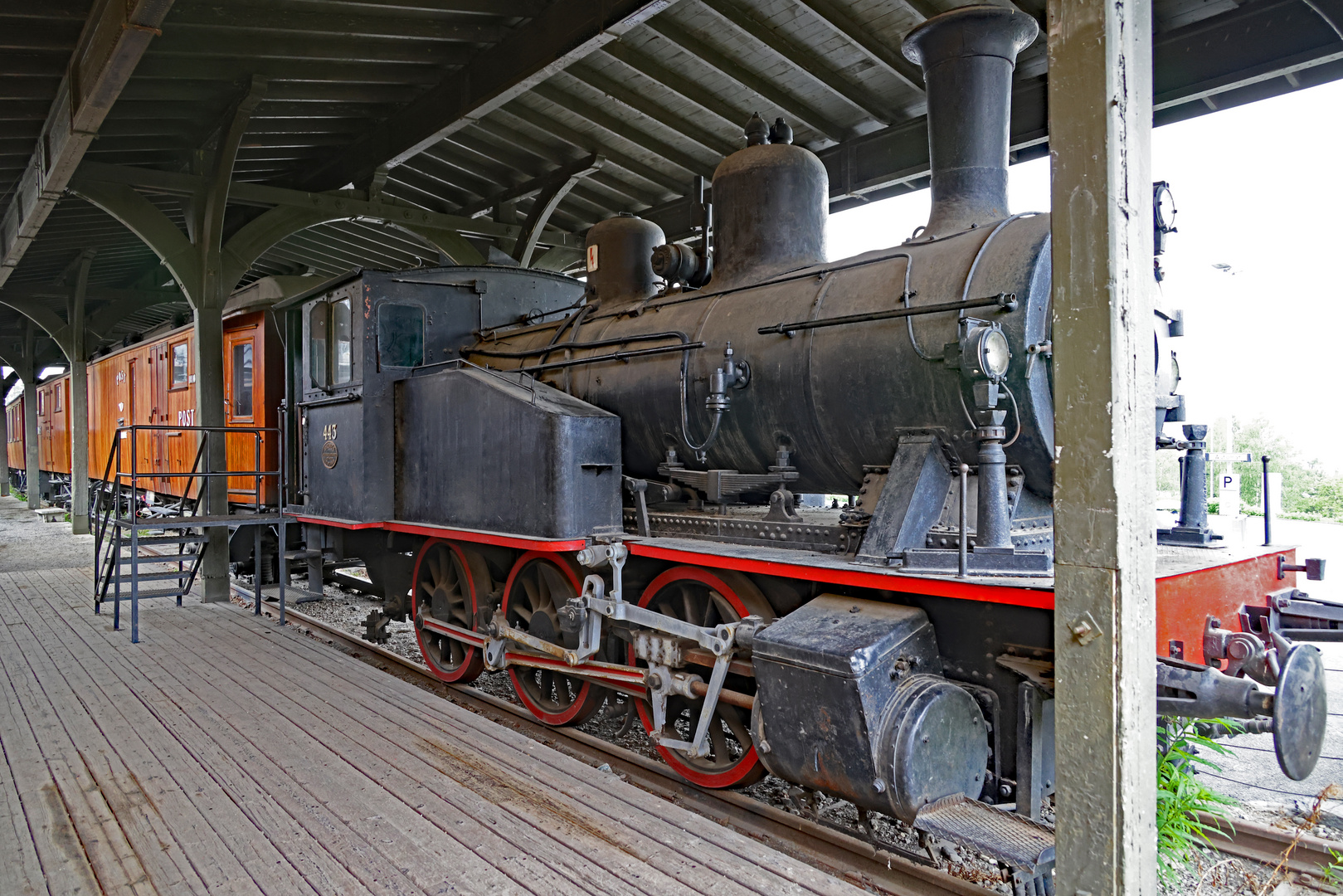 Dampflok im Freilichtmuseum Lillehammer