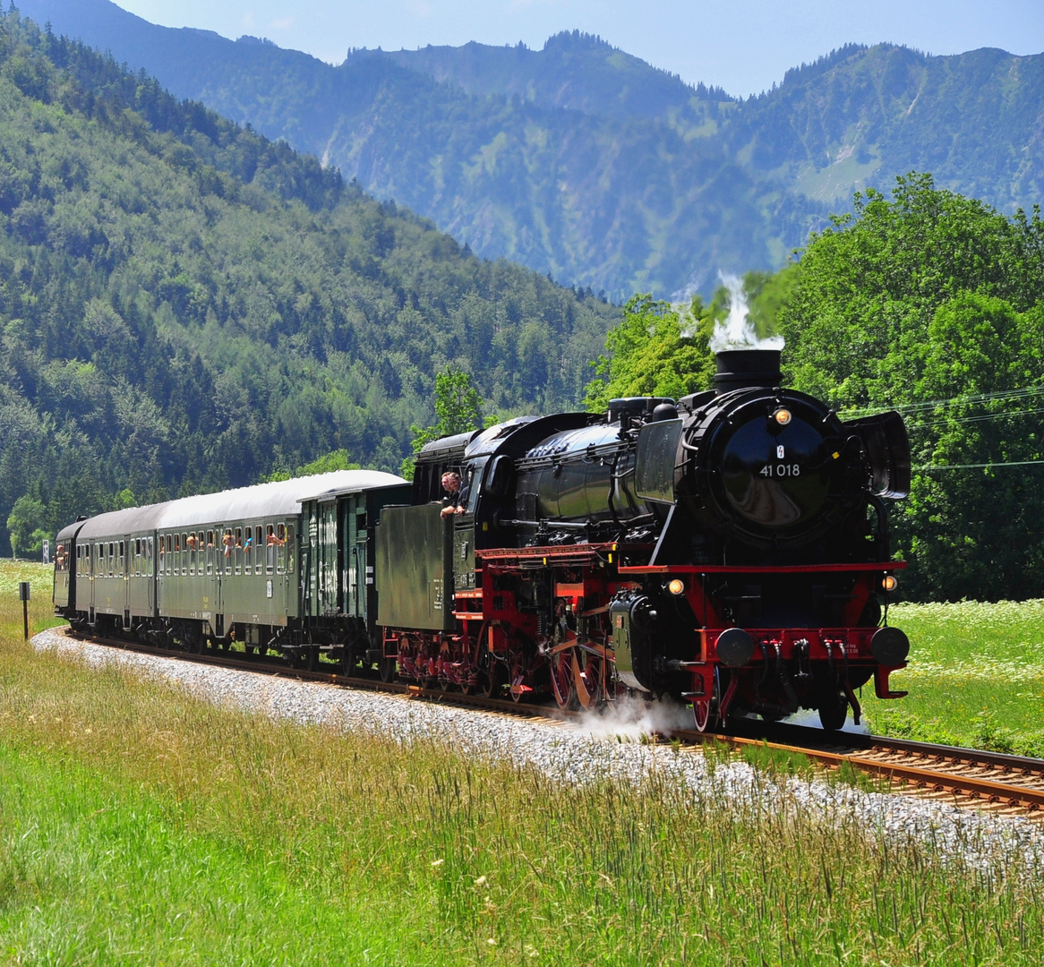 Dampflok Sonderfahrt von Schliersee nach Bayrischzell