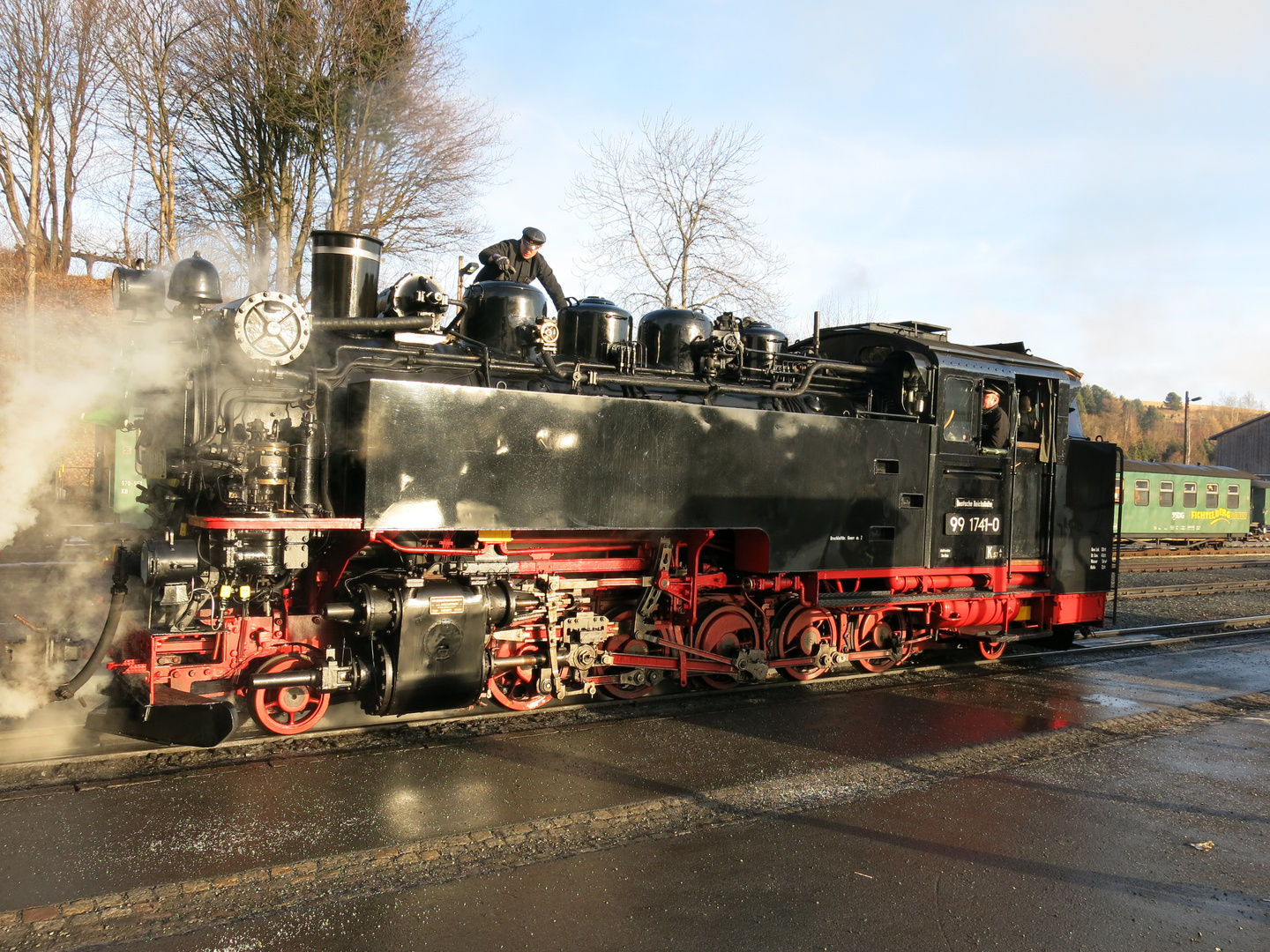 Dampflokomotive der Erzgebirgsbahn