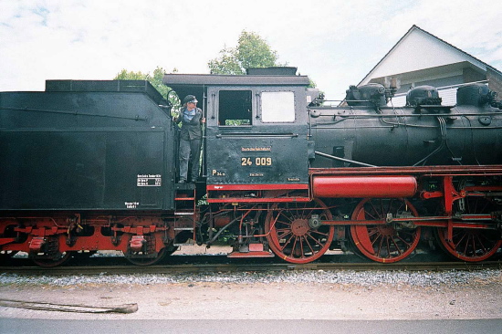 Dampflokomotive Frau Lokführerin