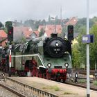 Dampfloks 18 201 und 52 8079 in Meiningen 1.