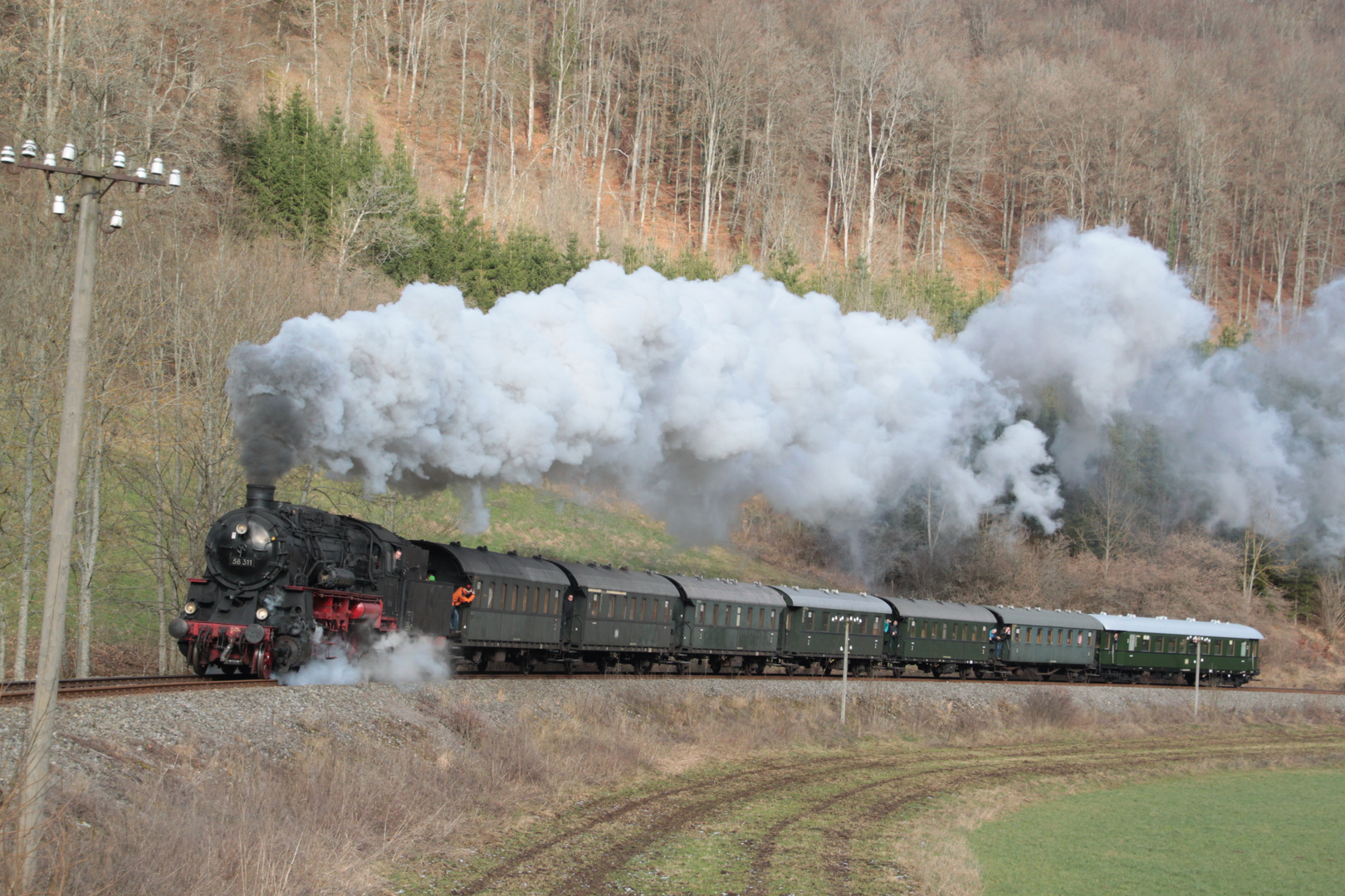 Dampfloksonderzug mit 58 311