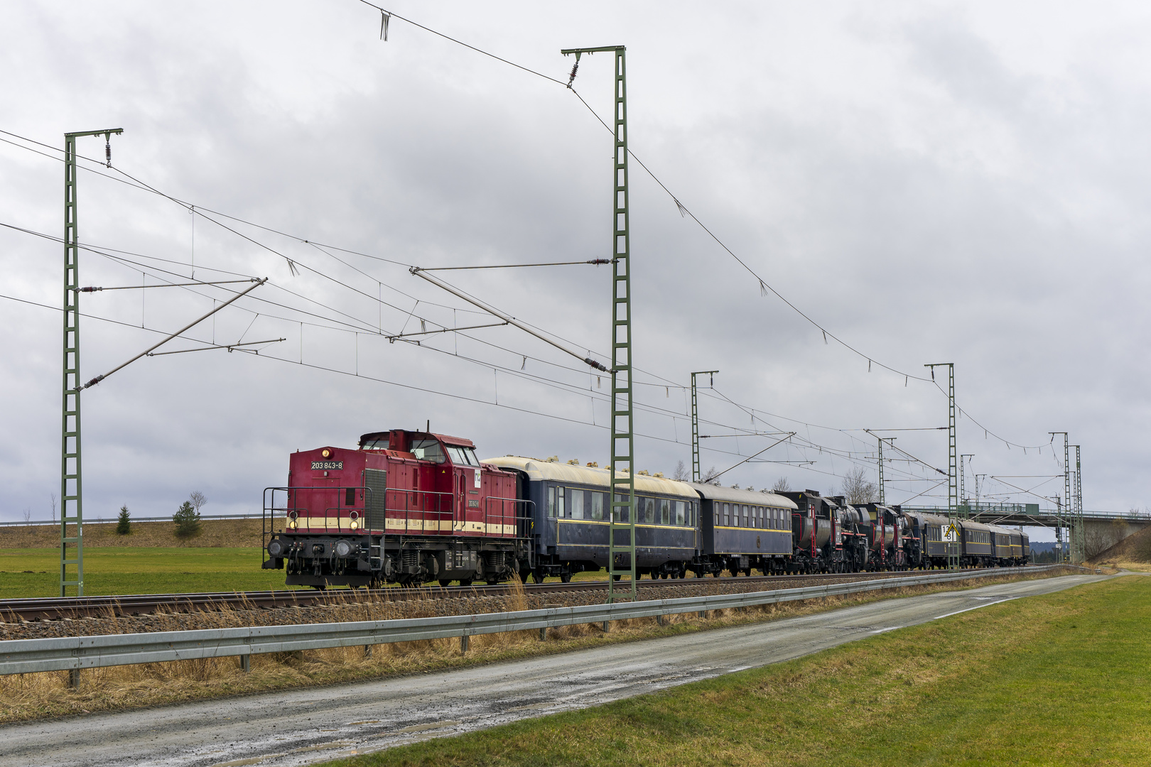 Dampfloküberführung bei Kornbach/ Vogtland