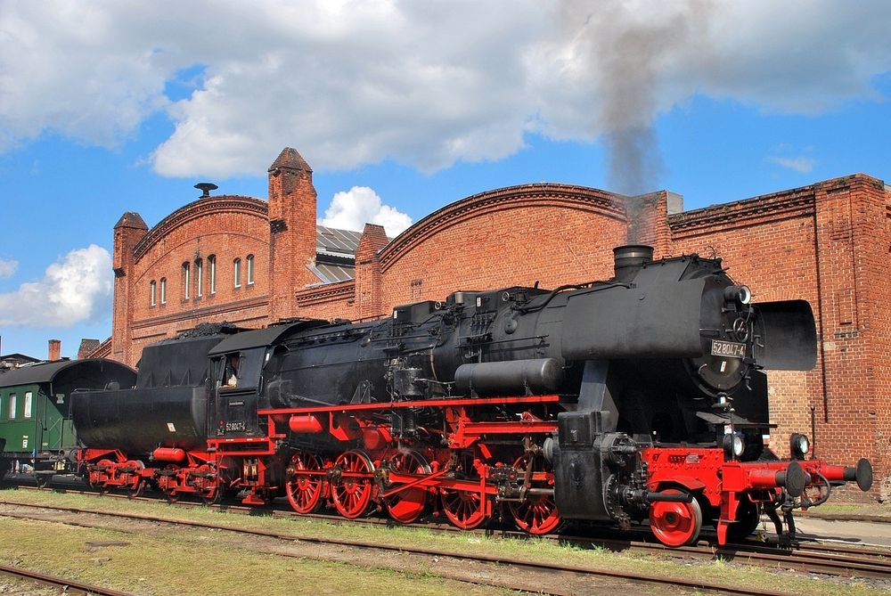 Dampflokwerk Fest in Meiningen, die 52 8047-4 Foto & Bild  dampf