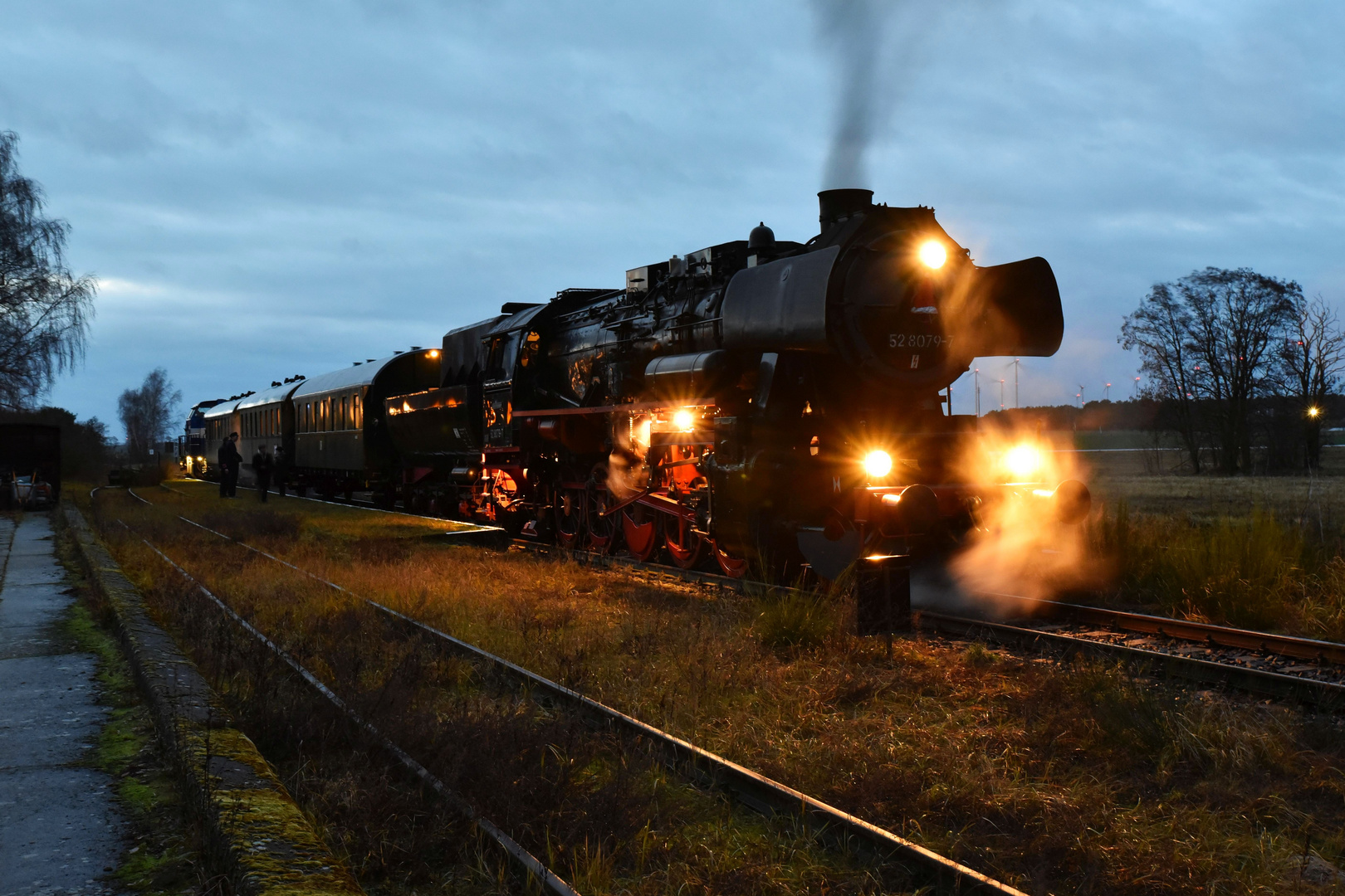 Dampfpendelfahrt Luckau- Lübben mit 52 8079-7