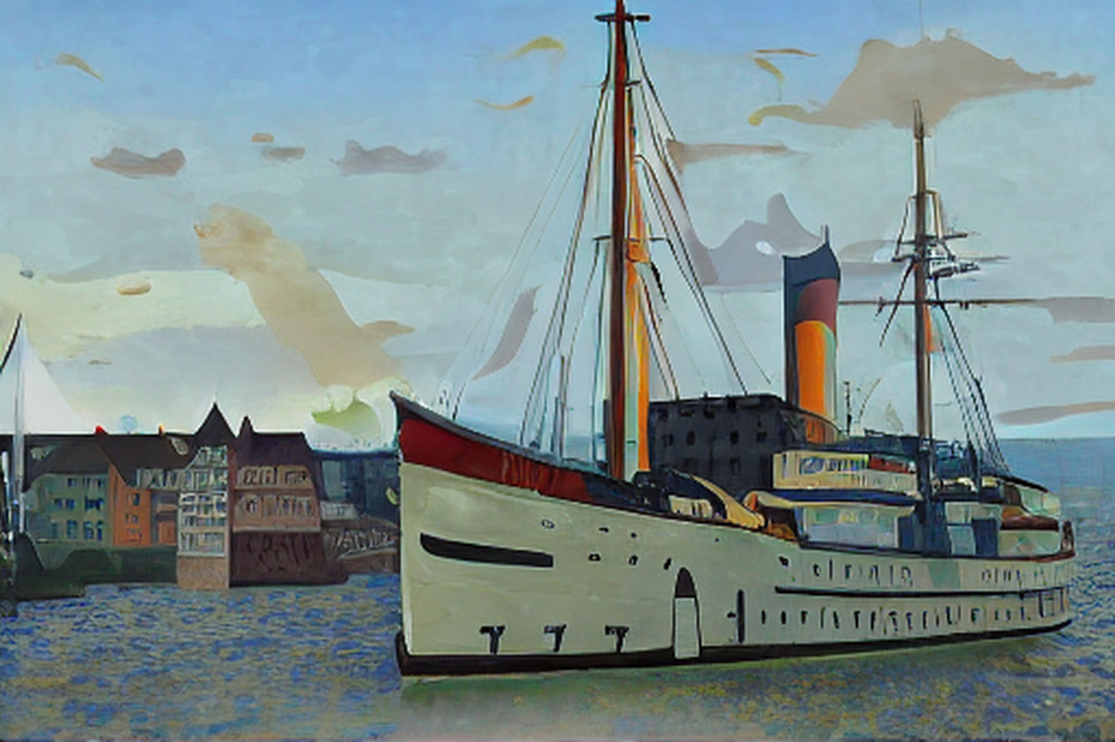 Dampfschiff um 1910  
