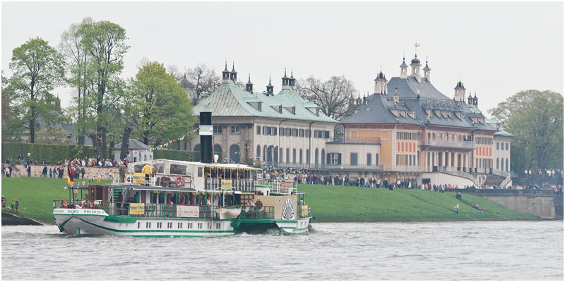 Dampfschiff vor dem Schloß Pillnitz