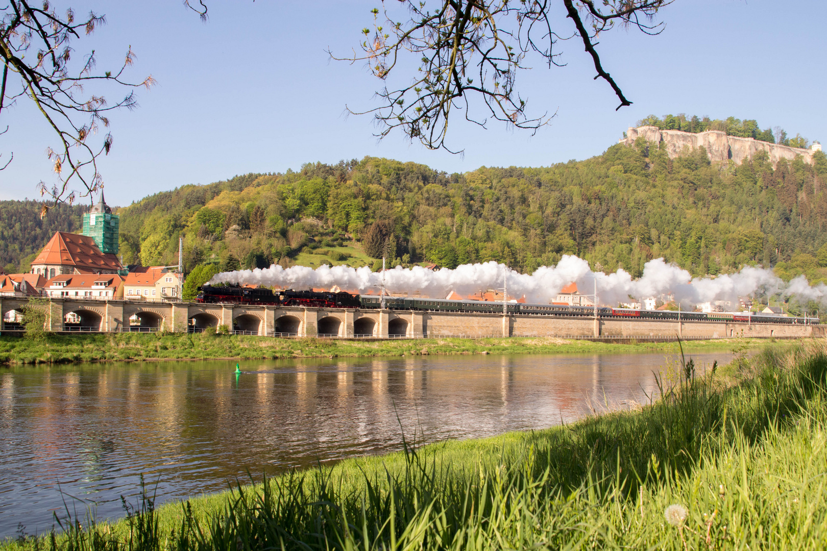 Dampfsonderzug in Königstein