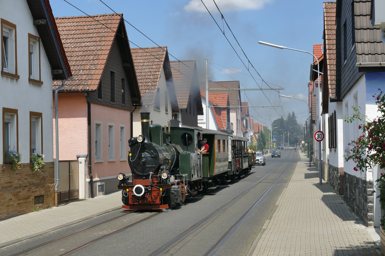 Dampfstraßenbahn in Darmstadt 1