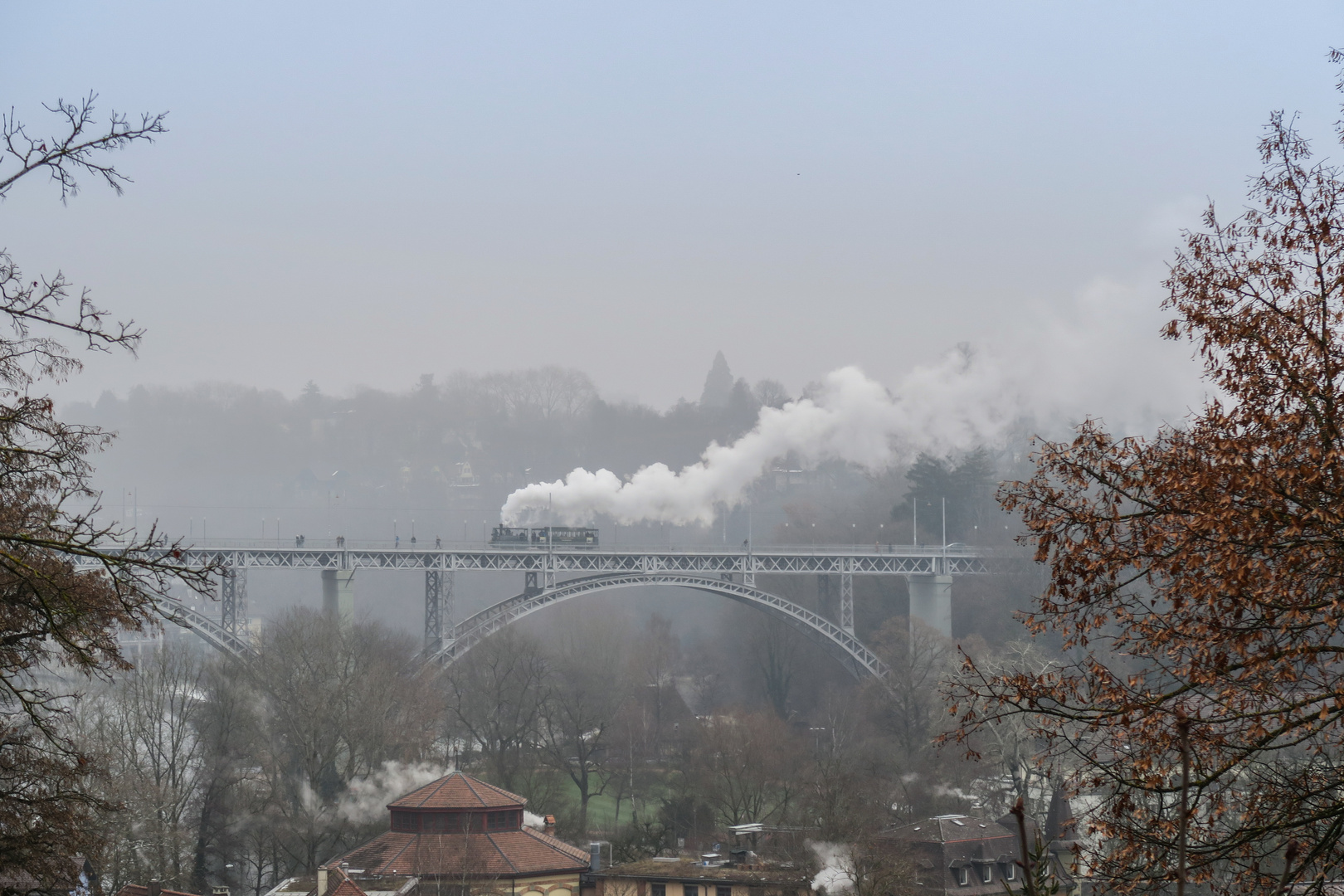 Dampftram auf der Kirchenfeldbrücke