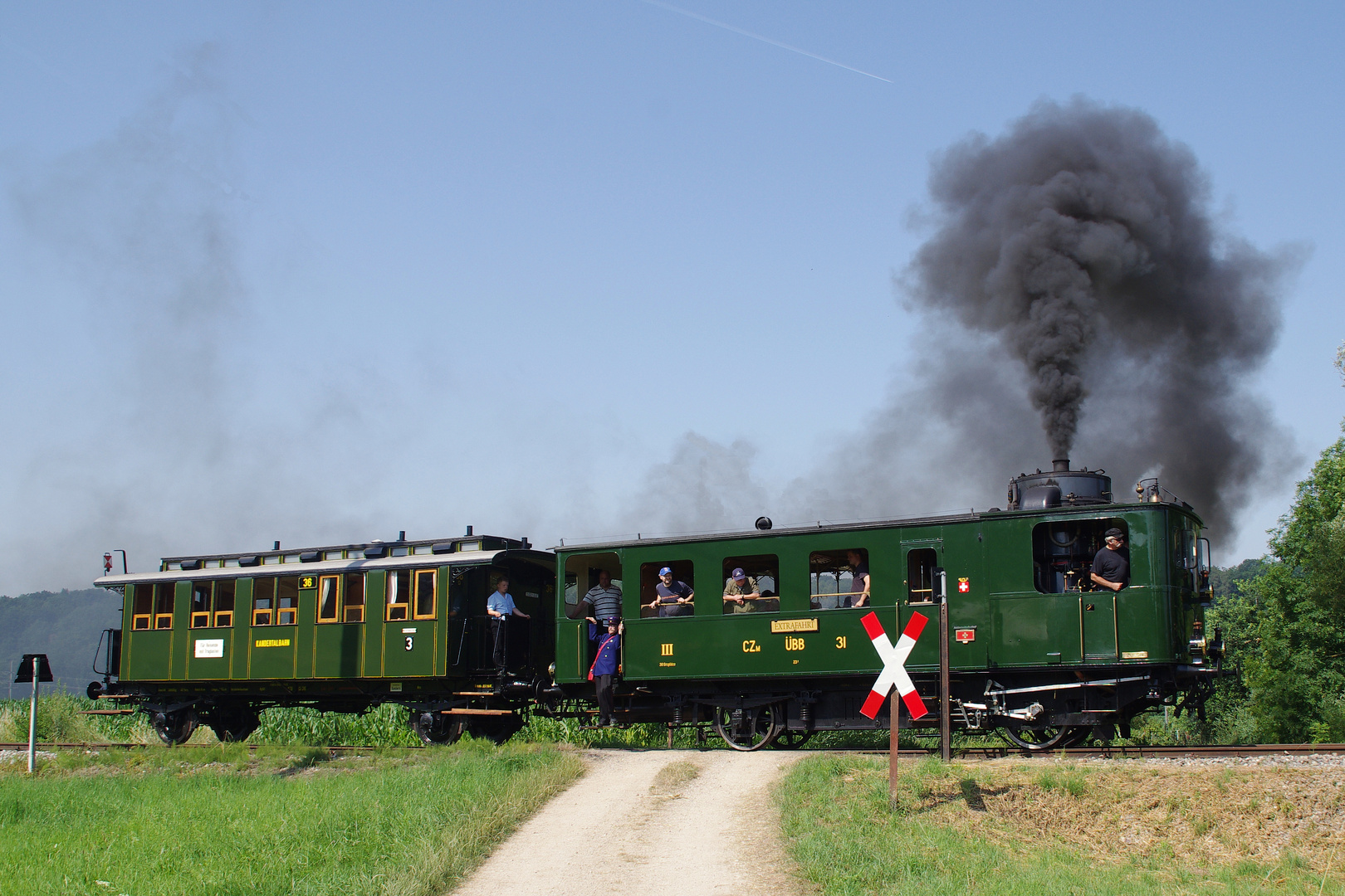 Dampftriebwagen im Kandertal