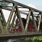 Dampfzug auf der Stahlbrücke bei Neuenbürg-Süd