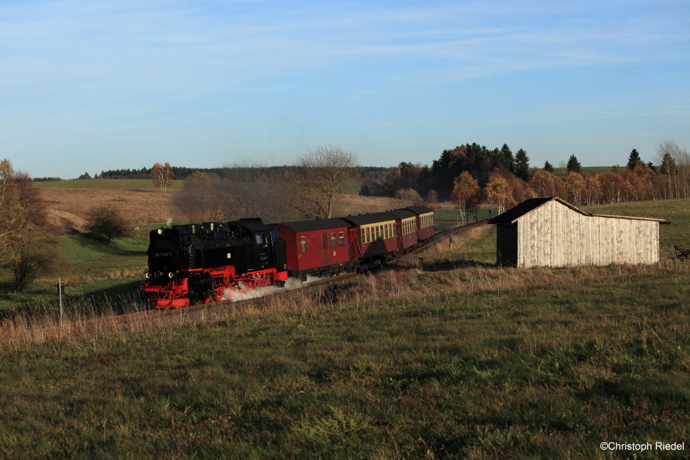 Dampfzug bei Stiege