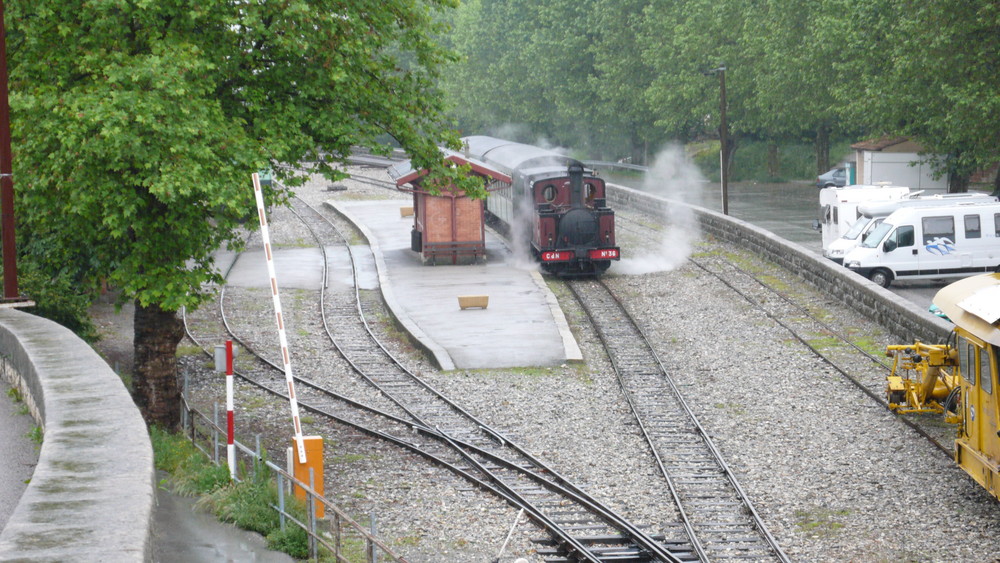 Dampfzug der Pinienzapfenbahn
