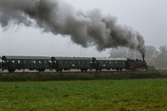 Dampfzug im Nebel