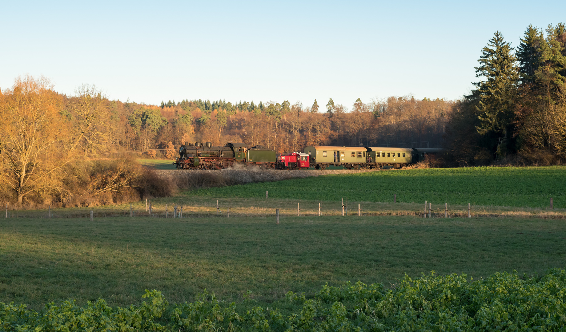 Dampfzug nach Weissach