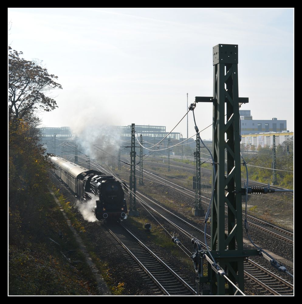 Dampfzug Richtung Anhalter Bahnhof