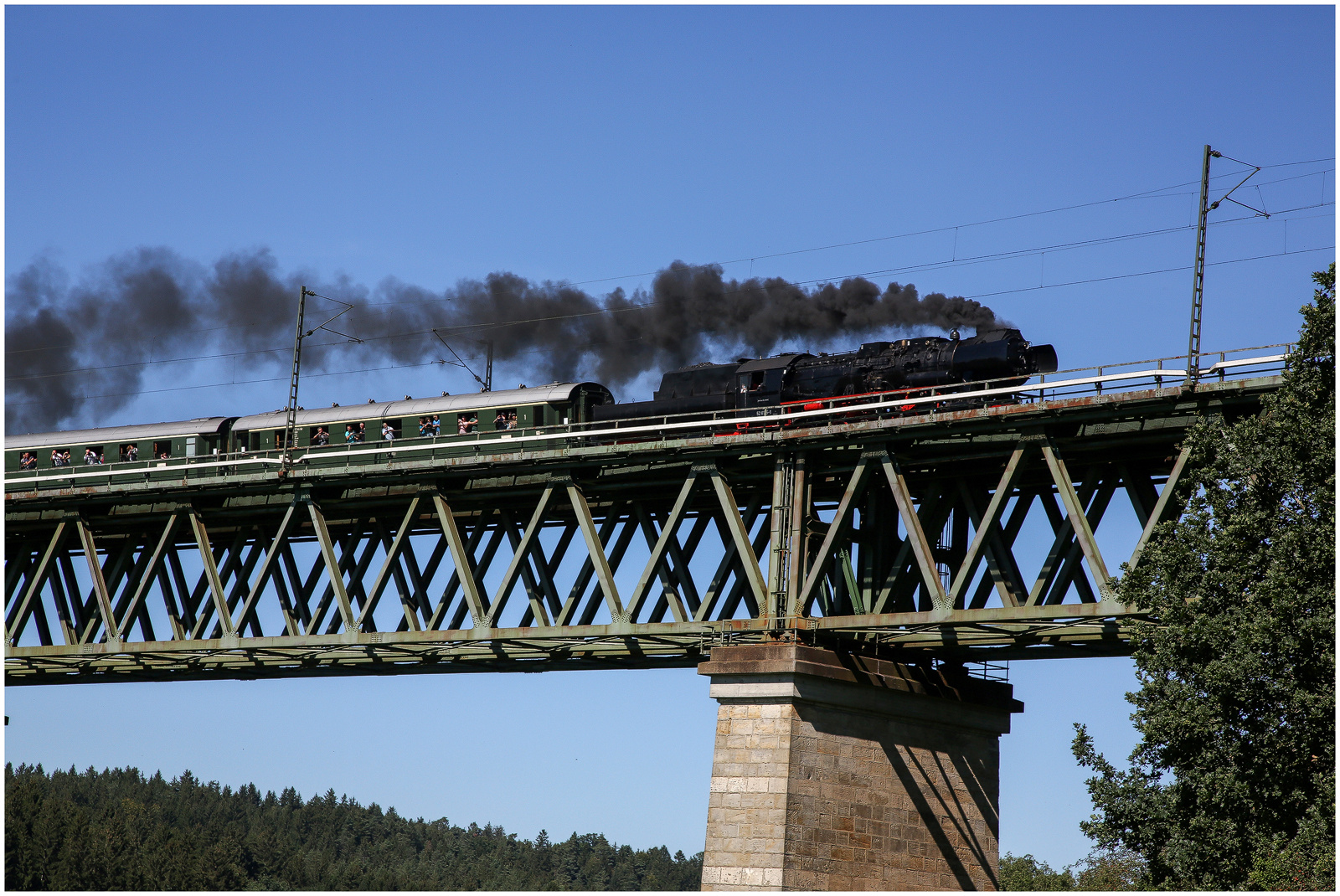 Dampfzug über das Laberviadukt  -2-