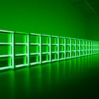 Dan Flavin "Riverhead"; ausgestellt im Museum der Moderne, München (Juli 2011)