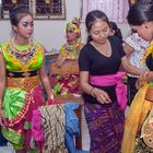 Dancer girls get dressed