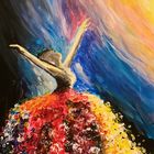 dancer in the light "acrylic painting", painted by me