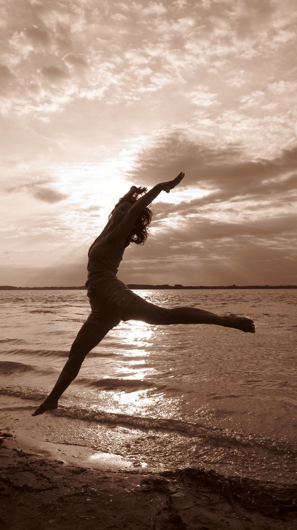 Dancing at Danube river