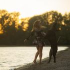 dancing at the beach