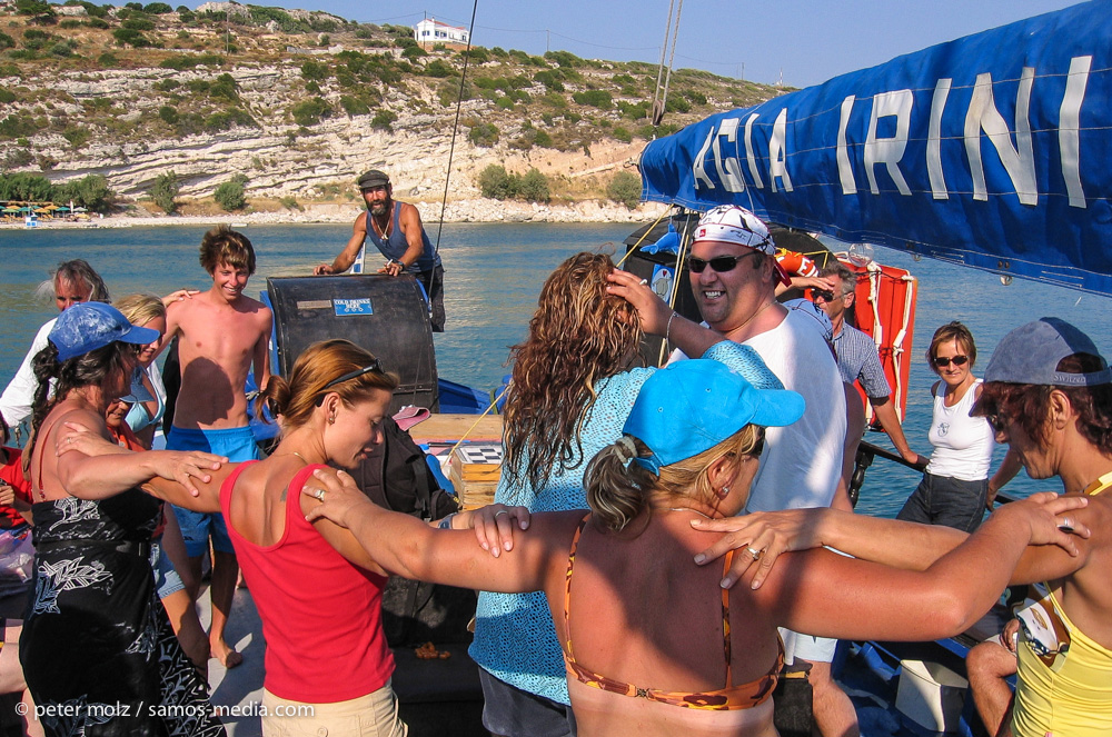 Dancing in the boat - Samos