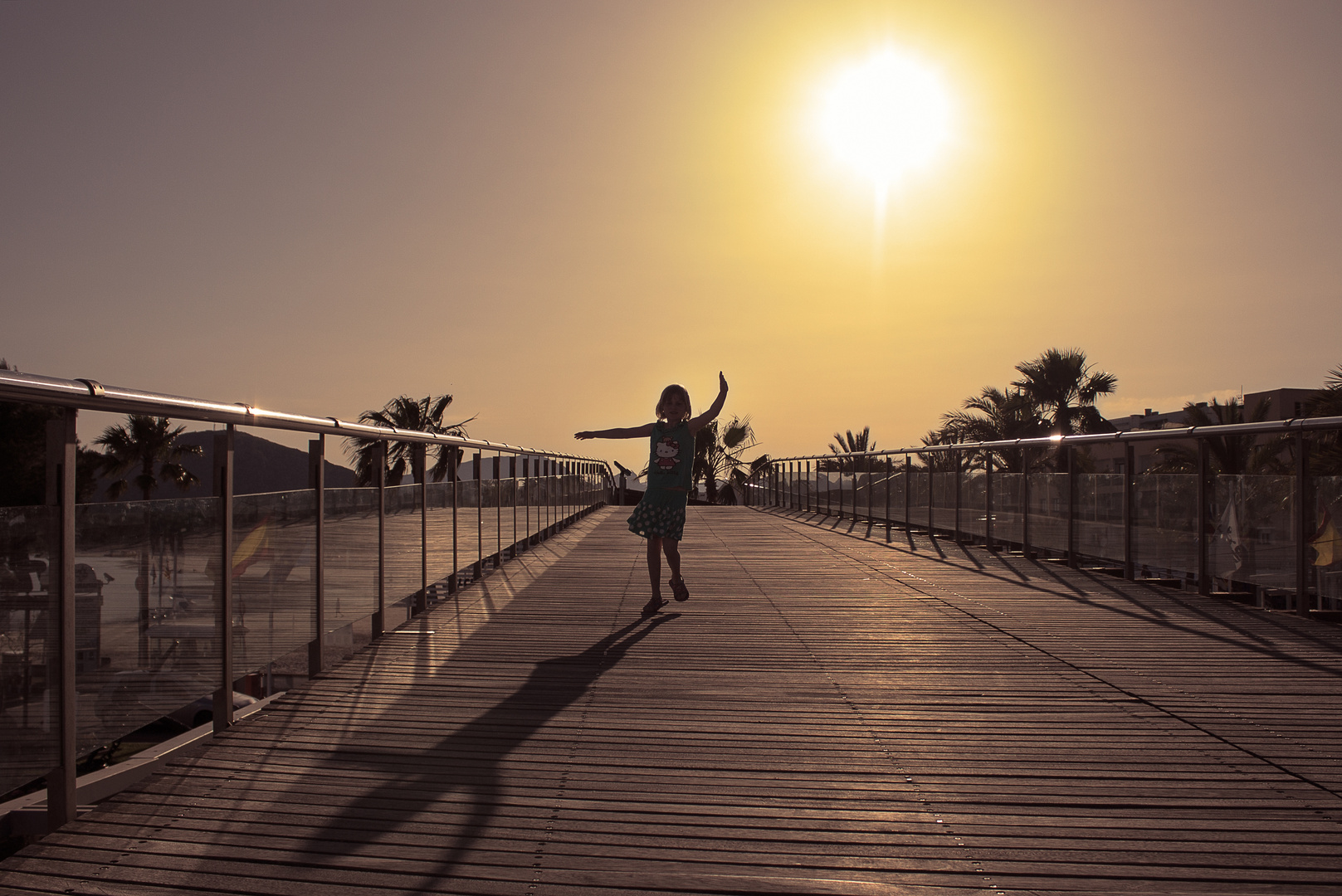 dancing in the evening sun