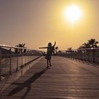 dancing in the evening sun