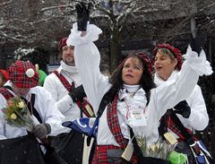 "Dancing in the snow"