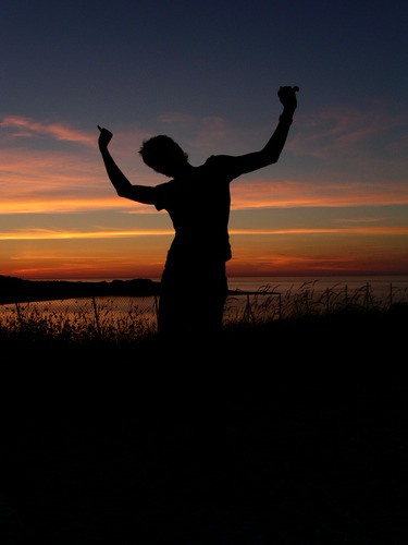 Dancing in the sunset