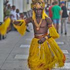 Dancing man in colorful costume