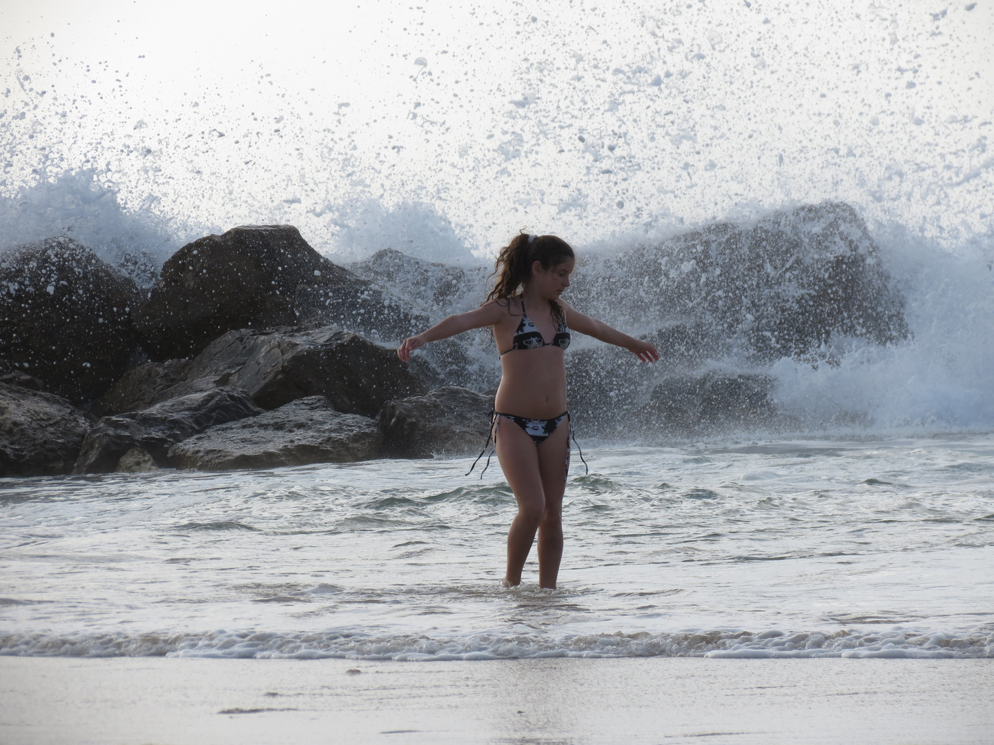 Dancing on the beach