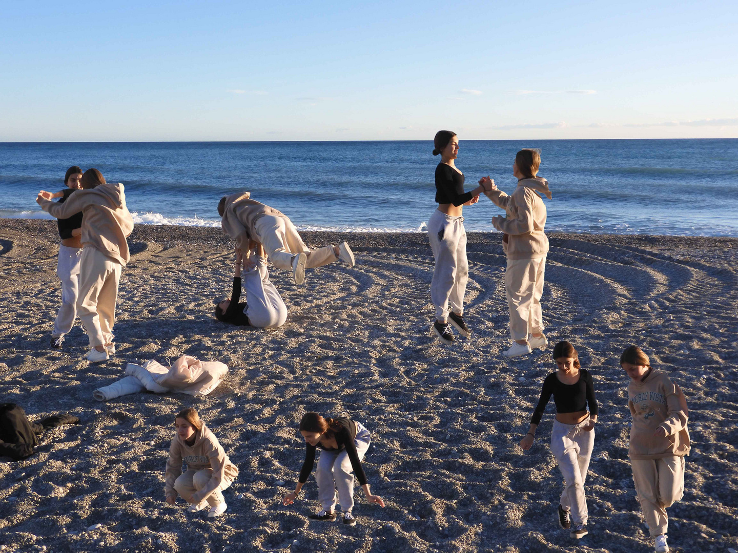 Dancing on the beach