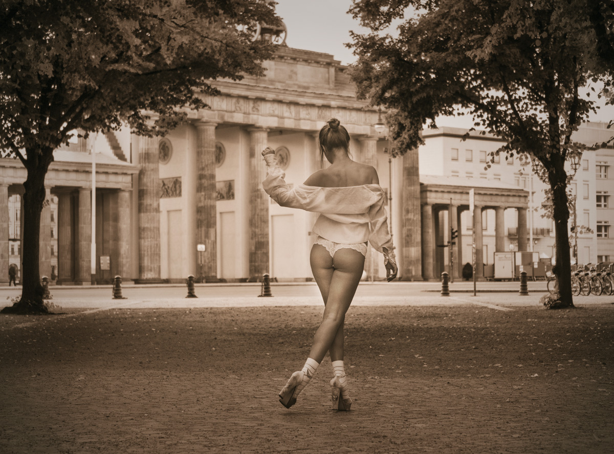 dancing to the gate (sepia)