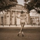 dancing to the gate (sepia)