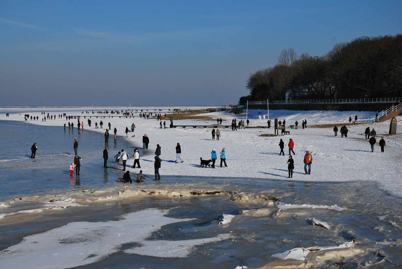 Dangaster Strand im Schnee