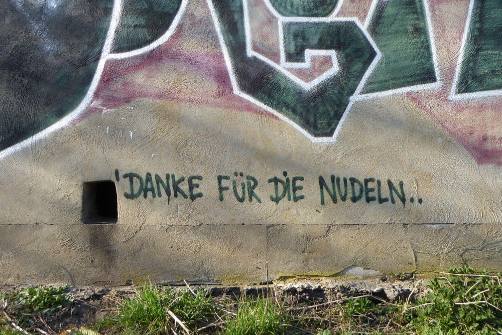 Danke für die Nudeln...