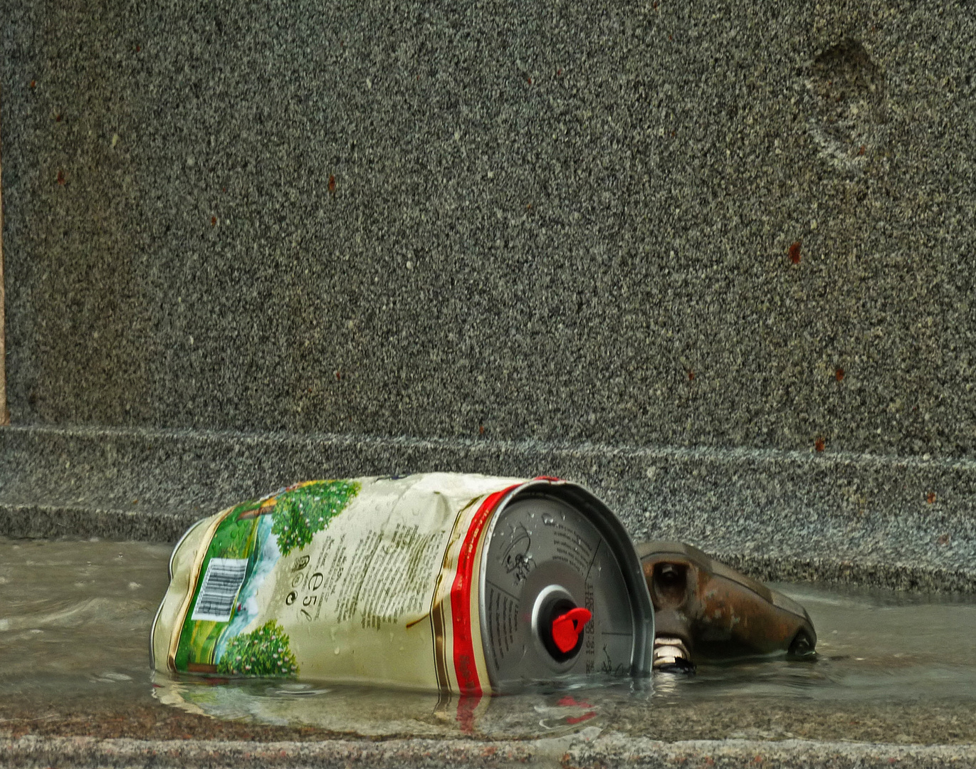 Dans la fontaine