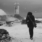 Dans la Tempête près d'un phare