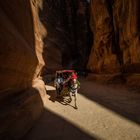 Dans le défilé de Pétra, Jordanie