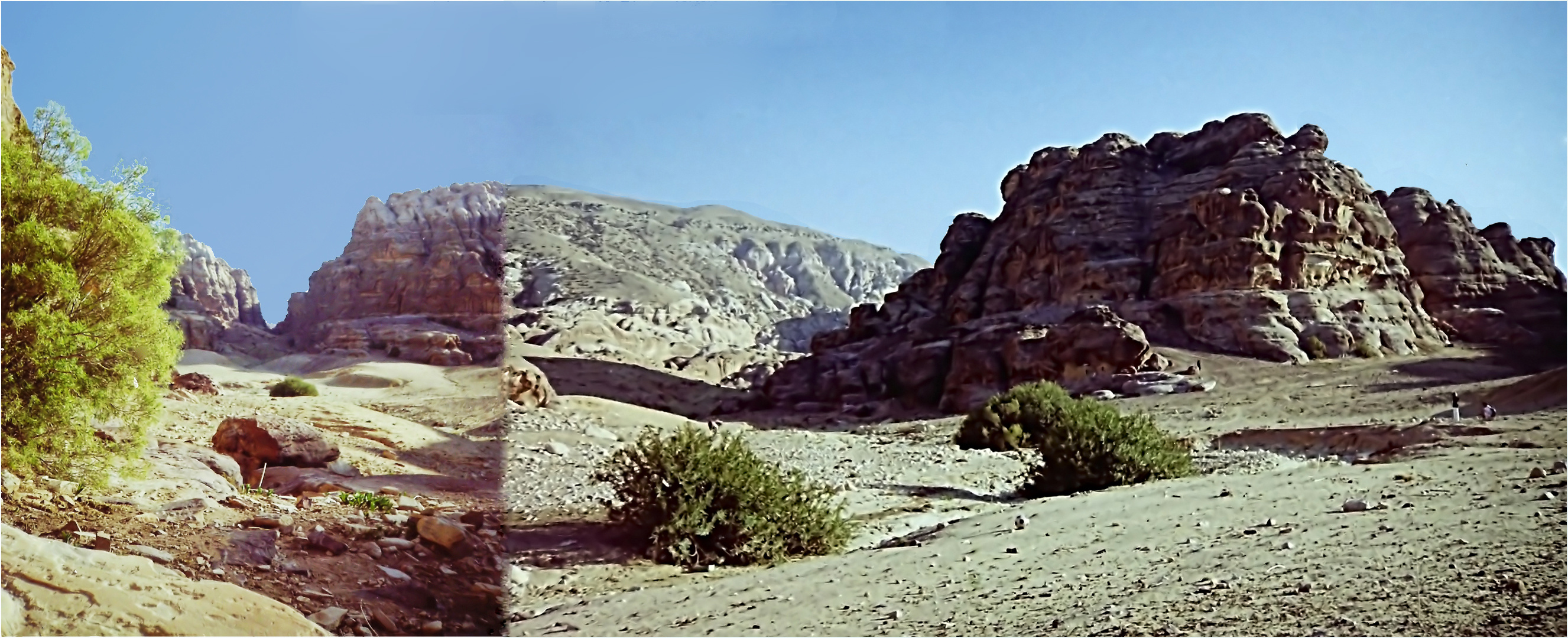 Dans les vallées près de Petra