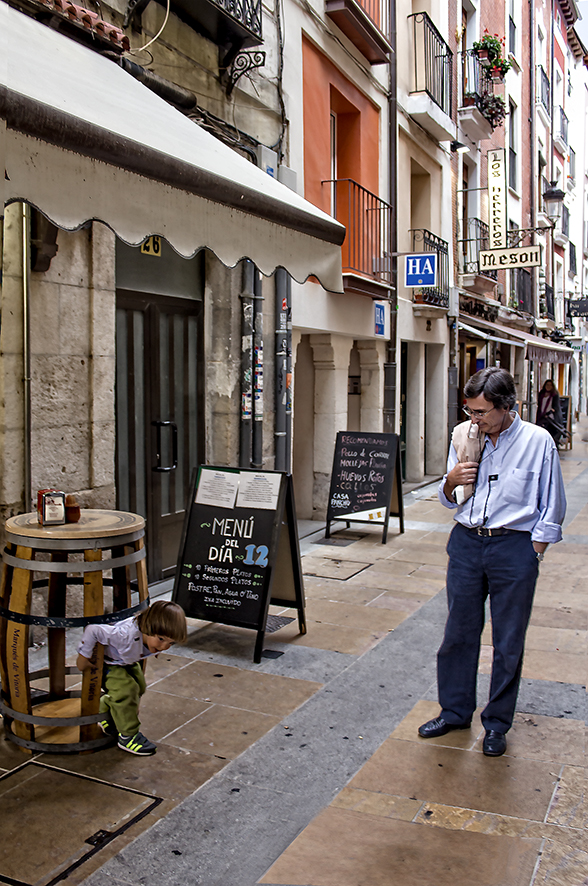 dans une rue de Burgos