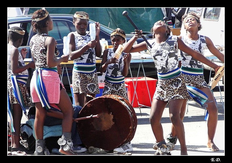 Danse sur le marché à Cap Town-Afrique du Sud