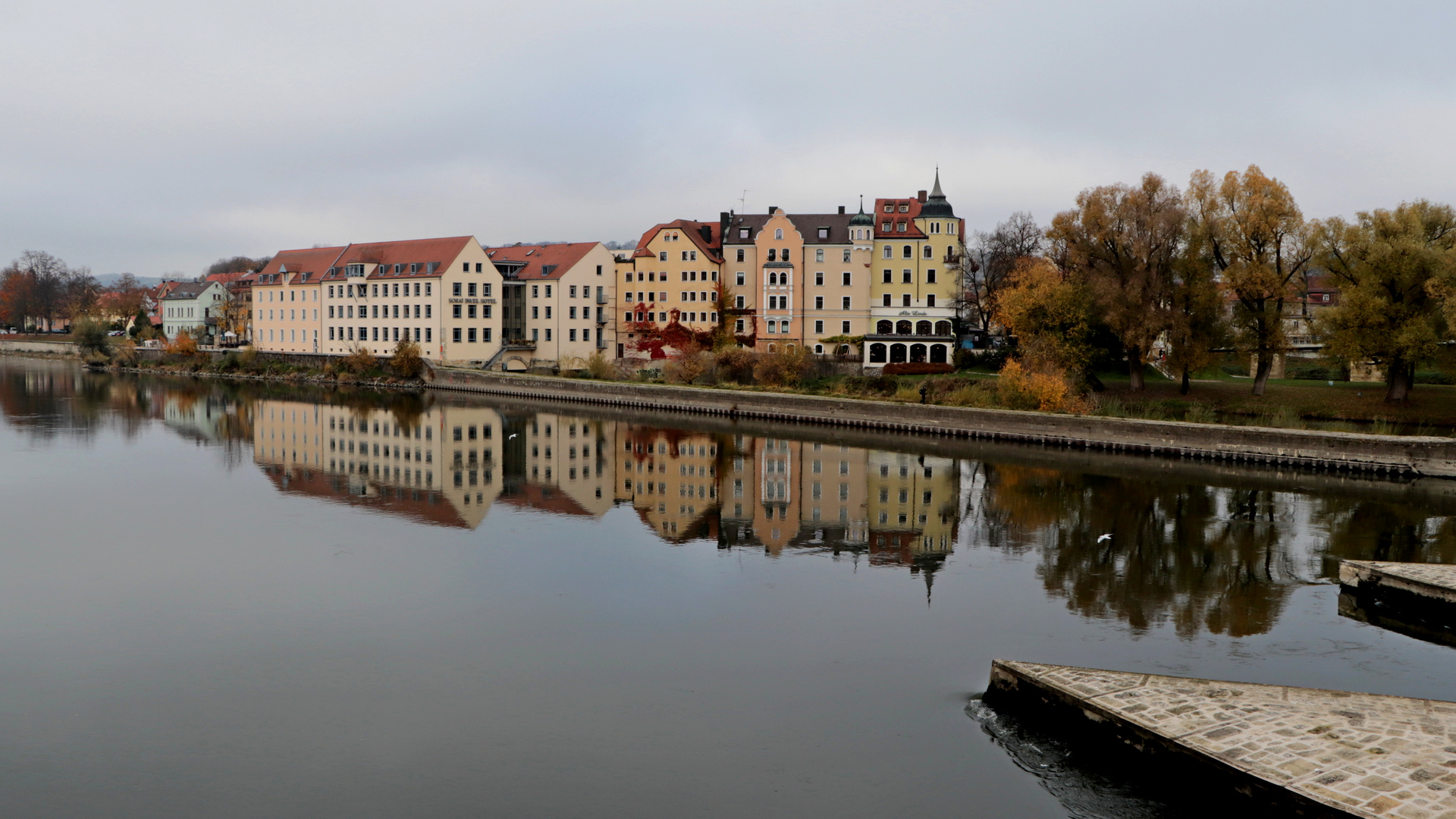 Danube reflections in Regensburg