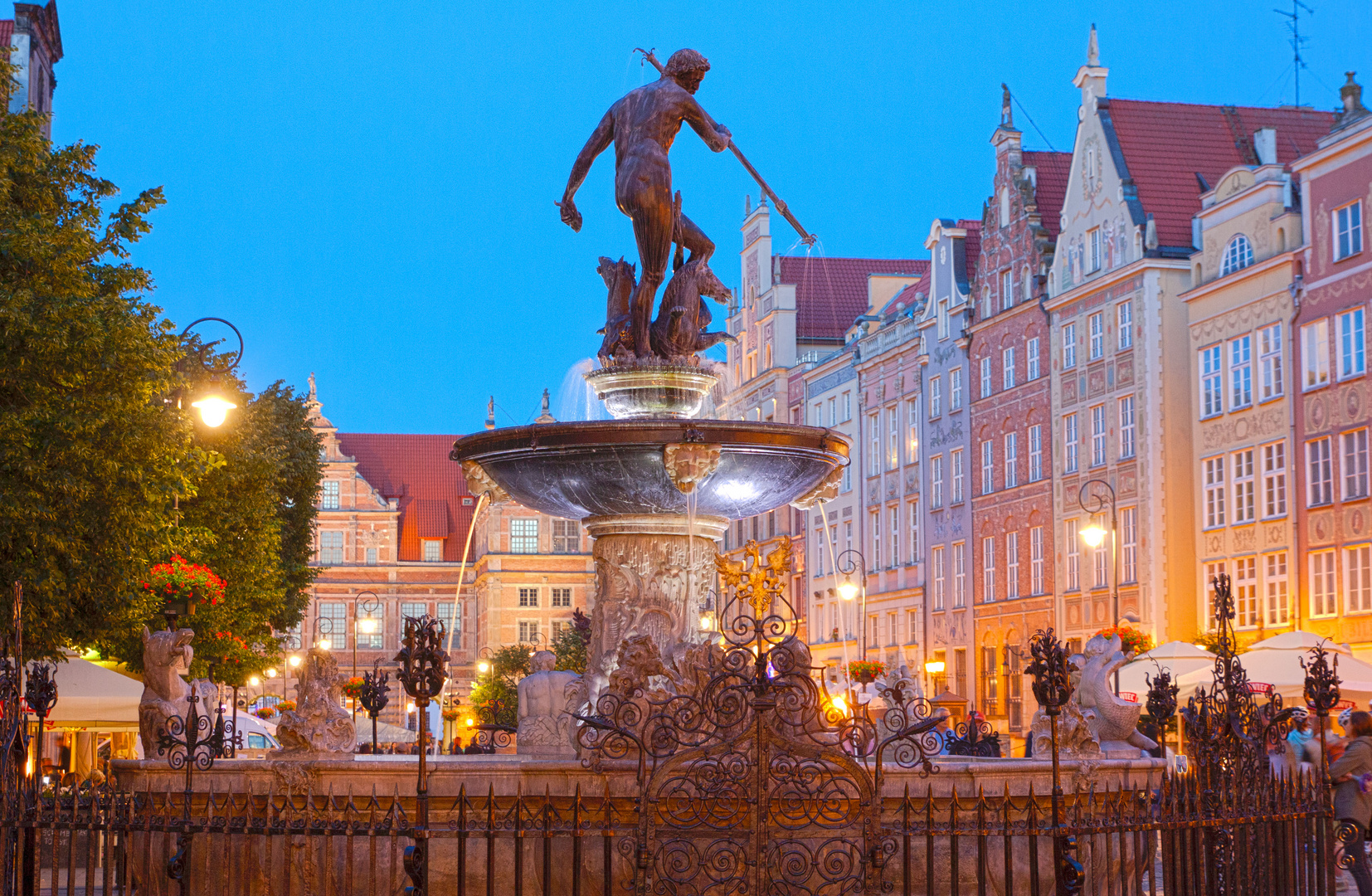 Danzig Altstadt Brunnen